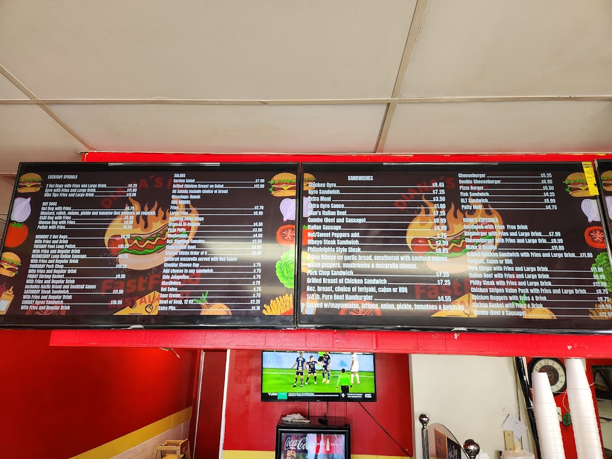 Diana's Red Hots Menu - Image 5